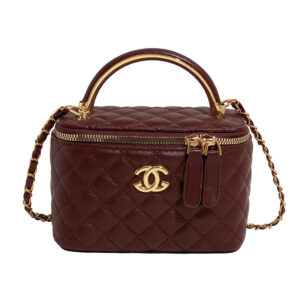 Chanel Vanity Case Bordeaux / Anse & Chaîne Dorées