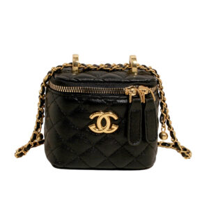 Chanel Vanity Case Noir / Anse & Chaîne Dorées